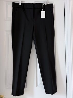 J.Crew Cameron Pant Black Stretch Straight Leg Ankle Cropped Size 12 NWT